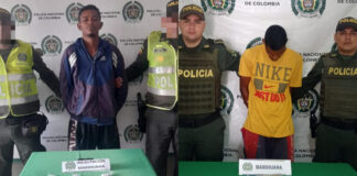 POLICÍA NACIONAL CAPTURÓ DOS PERSONAS DEDICADAS AL TRÁFICO DE ESTUPEFACIENTES EN EL ATLÁNTICO