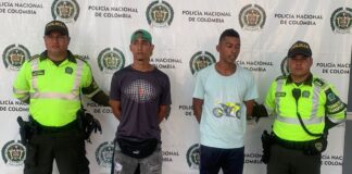 DOS PRESUNTOS DELINCUENTES FUERON CAPTURADOS EN FLAGRANCIA POR EL DELITO DE HURTO