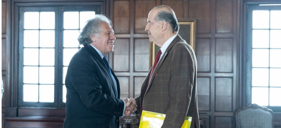 En encuentro con el canciller álvaro leyva durán, secretario general de la OEA reafirmó el respaldo a las labores de la misión de apoyo al proceso de paz en Colombia
