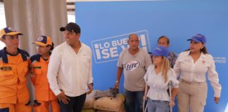 GOBERNADORA DEL ATLÁNTICO ENTREGÓ AYUDAS A 477 FAMILIAS AFECTADAS POR VENDAVAL EN MALAMBO
