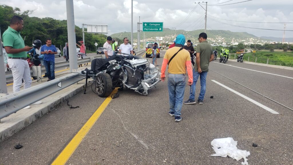Impresionante accidente de tránsito en la vía al mar
