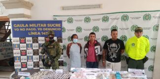 TRES PERSONAS QUE CONTROLABAN EL TRÁFICO DE ESTUPEFACIENES EN COROZAL Y MORROA FUERON CAPTURADAS EN ALLANAMIENTOS DE LA POLICÍA