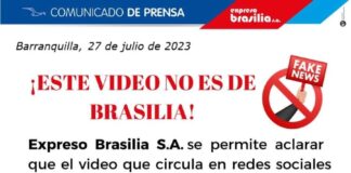 ¡NO CAIGA EN NOTICIAS FALSAS! EL VÍDEO DIFUNDIDO POR REDES SOCIALES NO CORRESPONDE A NINGÚN BUS DE BRASILIA