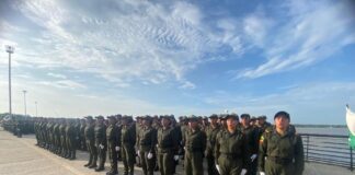 300 AUXILIARES DE POLICÍA HICIERON JURAMENTO ANTE BANDERA COLOMBIA, DESDE EL GRAN MALECÓN DEL RÍO