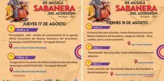 ENCUENTRO CULTURAL DE MÚSICA SABANERA DEL ACORDEÓN, SERÁ DEL 17 al 20 DE AGOSTO DE 2023