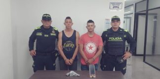 DOS HOMBRES FUERON CAPTURADOS POR HURTO, CUANDO INTENTABAN HUIR EN UN MOTOCARRO