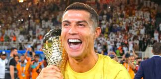 CRISTIANO RONALDO LEVANTÓ SU PRIMER TROFEO EN EL FÚTBOL DE ARABIA SAUDÍ