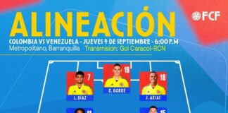LA SELECCIÓN COLOMBIA REPITE EL MISMO EQUIPO QUE LE GANÓ A ALEMANIA, EN PARTIDO AMISTOSO, PARA ENFRENTAR A VENEZUELA