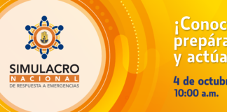 EL 4 DE OCTUBRE SERÁ EL SIMULACRO NACIONAL DE RESPUESTA A EMERGENCIAS 2023