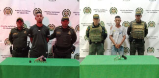 DOS HOMBRES FUERON CAPTURADOS EN HECHOS AISLADOS POR PORTE DE ARMAS DE FUEGO