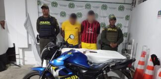 DOS SUJETOS FUERON CAPTURADOS EN SINCELEJO POR EL DELITO DE HURTO