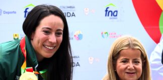LA GOBERNADORA DEL ATLÁNTICO, ELSA NOGUERA, CONVERSÓ CON MARIANA PAJÓN EN LOS JUEGOS NACIONALES