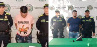 DOS HOMBRES FUERON CAPTURADOS POR PORTE ILEGAL DE ARMAS EN HECHOS AISLADOS