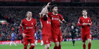 LUIS DÍAZ SE REPORTÓ CON GOL Y ASISTENCIA EN LA GOLEADA DEL LIVERPOOL SOBRE EL CHELSEA