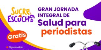 SUCRE ESCUCHA CON LOS PERIODISTAS EN LA GRAN JORNADA INTEGRAL DE SALUD