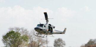 LABORES DE EXTINCIÓN DE INCENDIOS EN MAGDALENA SON APOYADAS POR LA FUERZA AEROESPACIAL