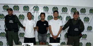 TRES SUJETOS FUERON CAPTURADOS Y DOS MENORES APREHENDIDOS POR LOS DELITOS DE EXTORSIÓN Y FABRICACIÓN, TRÁFICO O PORTE DE ESTUPEFACIENTES