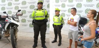 POLICÍA NACIONAL RECUPERÓ MOTOCICLETA QUE HABÍA SIDO HURTADA A INFLUENCERS EN LA GUAJIRA