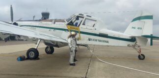 LOS ORGANISMOS DE SOCORRO RECIBIERON APOYO AÉREO PARA LA ERRADICACIÓN DEL INCENDIO EN PARQUE ISLA SALAMANCA