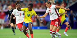 COLOMBIA PERDIÓ ANTE CANADÁ, PERO CLASIFICÓ A CUARTOS DE FINAL EN EL FÚTBOL FEMENINO OLÍMPICO