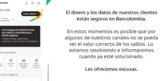 BANCOLOMBIA ASEGURA QUE EL DINERO Y DATOS DE SUS USUARIOS ESTÁN A SALVO
