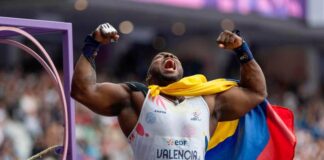MAURICIO VALENCIA SE COLGÓ EL ORO EN LANZAMIENTO DE BALA EN LOS JUEGOS PARALÍMPICOS PARÍS 2024