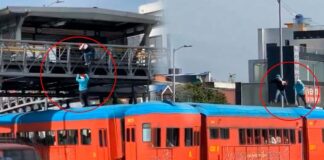 ¡LO QUE FALTABA! JÓVENES ARRIESGARON LA VIDA CORRIENDO EN EL TECHO DEL TREN DE LA SABANA