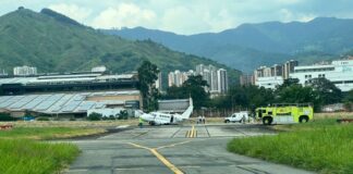 UNA AVIONETA PARTICULAR ATERRIZÓ DE EMERGENCIA EN EL AEROPUERTO DE MEDELLÍN
