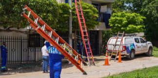 TRABAJOS ELÉCTRICOS EN EL BARRIO LA UNIÓN EN USIACURÍ