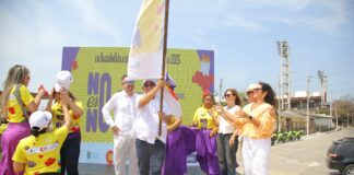 CON IZADA DE BANDERA DE LA CAMPAÑA ‘NO ES NO’, DISTRITO ESTÁ LISTO PARA VELAR POR LOS DERECHOS DE LAS MUJERES