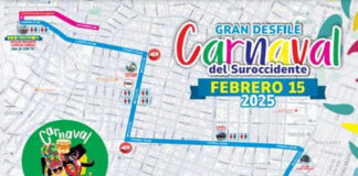 POR EVENTOS DE CARNAVAL CIERRES DE VÍAS ESTE SÁBADO 15 Y DOMINGO 16 FEBRERO