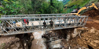 Gobierno Nacional entregó a las comunidades del cañón del Micay, en el Cauca, puente militar en La Esperanza