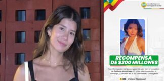 Millonaria recompensa por información que conduzca al paradero de Tatiana Hernández