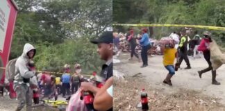 ¡Vuelve y juega! Un camión de Coca Cola se accidentó en el municipio de Ciénaga y fue saqueado