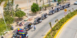 En Riohacha se impulsa el turismo sostenible, con la entrega de 18 motocarros eléctricos a operadores turísticos