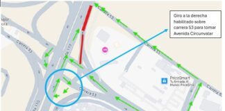 Desde el viernes 11 de abril, cierre total de la carrera 53 debajo del puente de la avenida Circunvalar, hasta la carrera 55