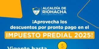 Alcaldía de Riohacha ofrece descuentos en el impuesto predial por pronto pago