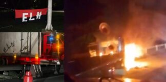 ¡Terror en Buenaventura! Miembros del ELN quemaron tres tractomulas en la vía Panamericana