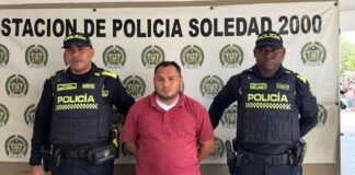 Un hombre fue capturado en Soledad por el delito de concierto para delinquir agravado