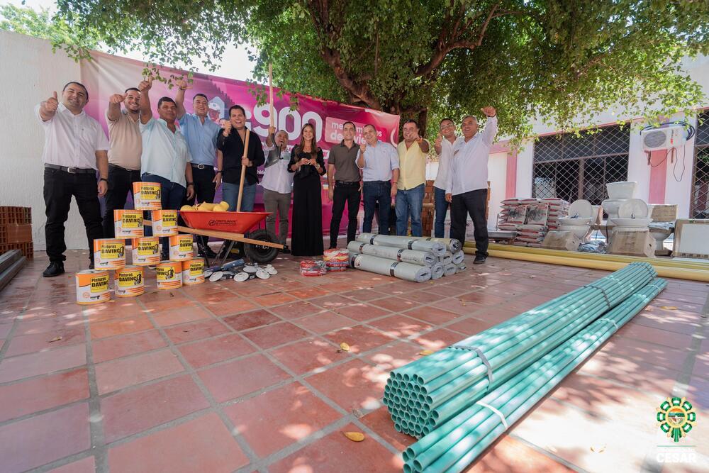 Gobernadora Elvia Milena Sanjuan puso en marcha programa que transformará 900 viviendas en el Cesar