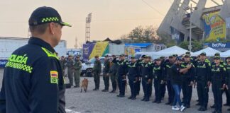 Listo el operativo de seguridad para el partido entre Colombia y Bolivia