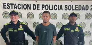 Un hombre fue capturado por porte ilegal de armas de fuego en el municipio de Soledad