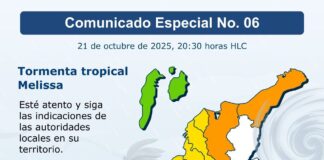 Alerta en el Caribe colombiano por la tormenta tropical Melissa