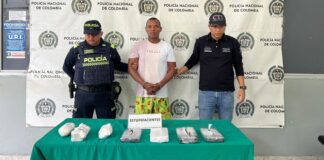 Fue capturado alias ‘Gol’ por el delito de fabricación, tráfico o porte de estupefacientes