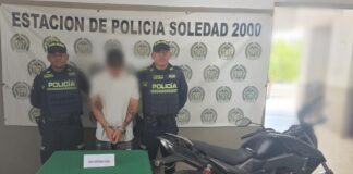 Policía capturó a una persona con motocicleta hurtada