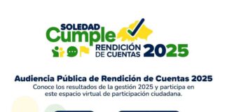 Alcaldía de Soledad invita a la ciudadanía a participar en la Audiencia Pública de Rendición de Cuentas 2025