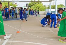 Instituto Departamental de Deportes llevó jornada recreativa a cerca de 200 estudiantes en Monguí