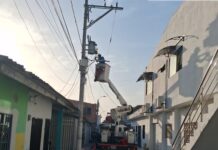 Obras de mejora en Palmar de Varela